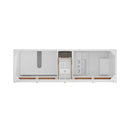 James Martin Bellshire 72" Double Bathroom Vanity, Bright White