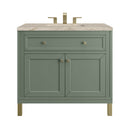 James Martin Chicago 36" Single Bathroom Vanity, Smokey Celadon