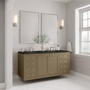 James Martin Chicago 60" Double Bathroom Vanity, Walnut Whisper