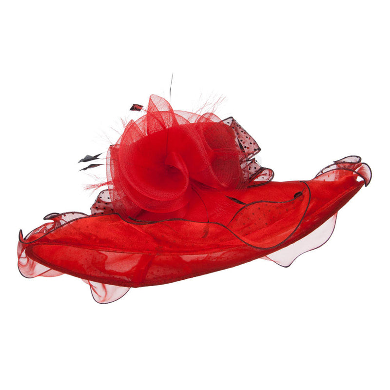 Polka Dot Ruffle Organza Hat