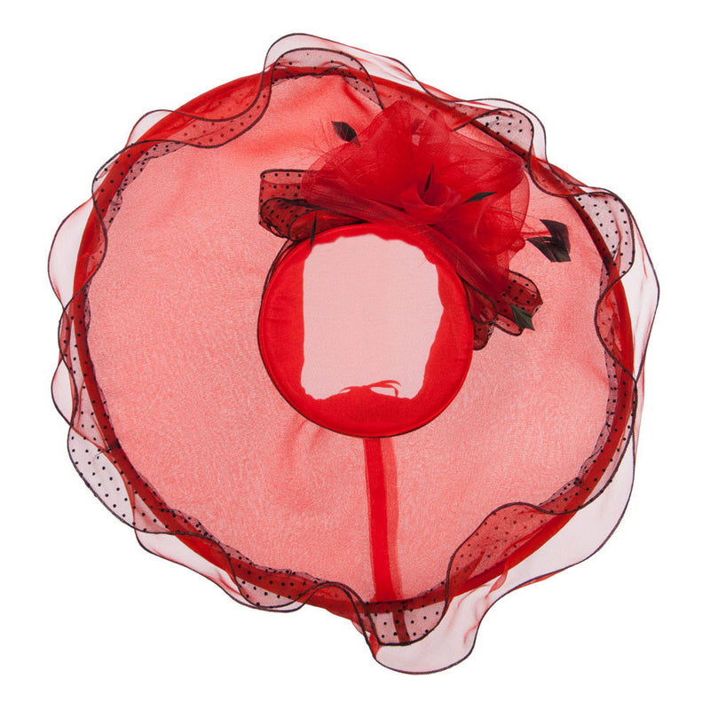 Polka Dot Ruffle Organza Hat