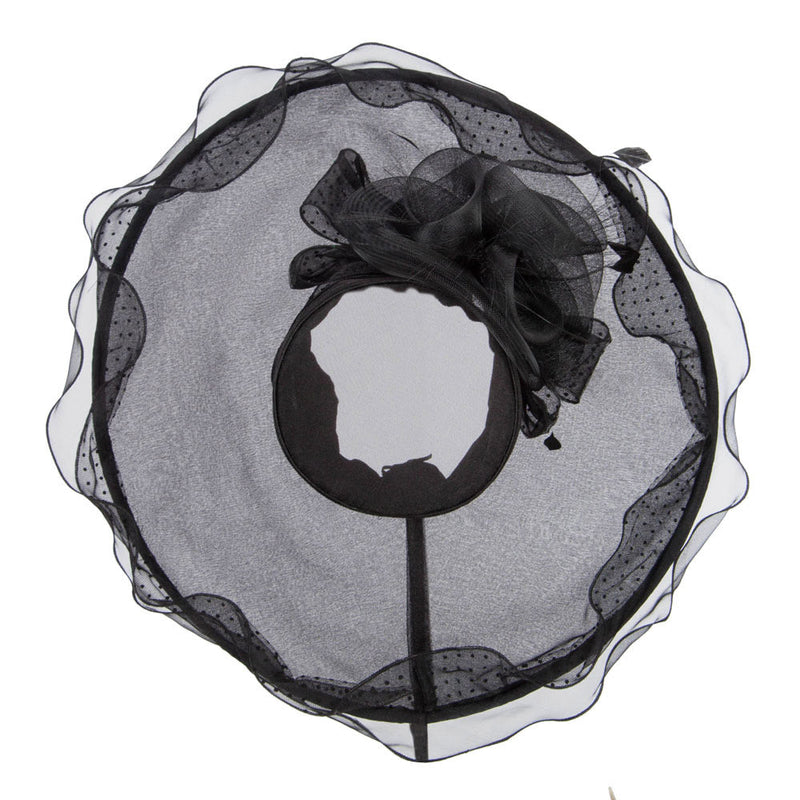 Polka Dot Ruffle Organza Hat