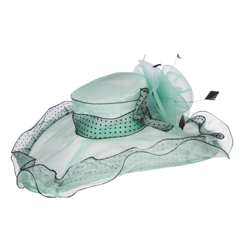 Polka Dot Ruffle Organza Hat