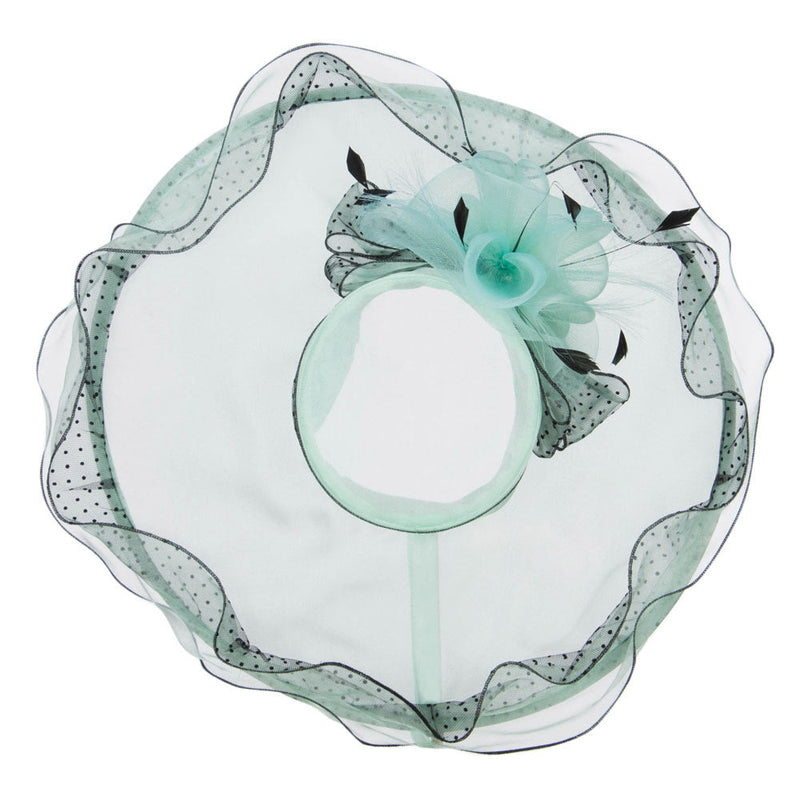 Polka Dot Ruffle Organza Hat
