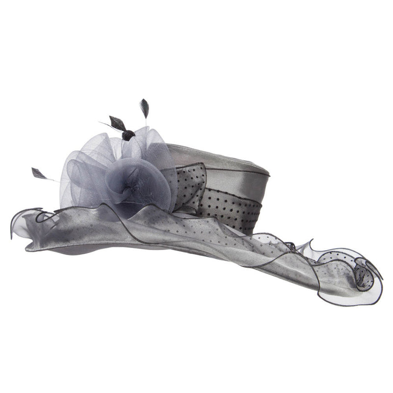 Polka Dot Ruffle Organza Hat