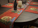 DaDa Bedding Set of 4-Pieces Red Santa Claus Christmas Tapestry Placemats 13” x 19” (17615)