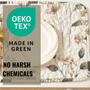 DaDalogy Enchanted Meadow Placemats - Set of 4, Floral Elegance in Beige, Rose, and Soft Green, Premium Soft Microfiber, Perfect for Any Meal, 13x19 Inches
