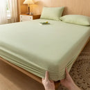 GobekUsa Cotton Fitted Sheet with Elastic Bands for Single Double King Queen Bed