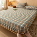 GobekUsa Cotton Fitted Sheet with Elastic Bands for Single Double King Queen Bed