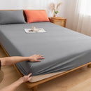 GobekUsa Cotton Fitted Sheet with Elastic Bands for Single Double King Queen Bed
