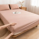 GobekUsa Cotton Fitted Sheet with Elastic Bands for Single Double King Queen Bed