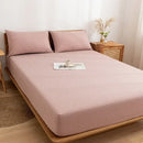 GobekUsa Cotton Fitted Sheet with Elastic Bands for Single Double King Queen Bed