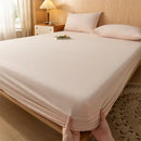 GobekUsa Cotton Fitted Sheet with Elastic Bands for Single Double King Queen Bed