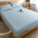GobekUsa Cotton Fitted Sheet with Elastic Bands for Single Double King Queen Bed