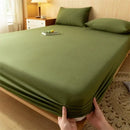 GobekUsa Cotton Fitted Sheet with Elastic Bands for Single Double King Queen Bed