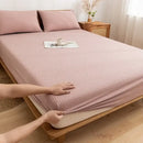 GobekUsa Cotton Fitted Sheet with Elastic Bands for Single Double King Queen Bed