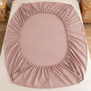 GobekUsa Cotton Fitted Sheet with Elastic Bands for Single Double King Queen Bed