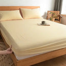 GobekUsa Cotton Fitted Sheet with Elastic Bands for Single Double King Queen Bed