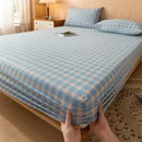 GobekUsa Cotton Fitted Sheet with Elastic Bands for Single Double King Queen Bed