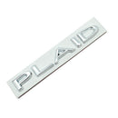 PLAID Letter Badge Emblem | Premium Alloy | 3M Adhesive | 4 Finishes Available
