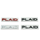 PLAID Letter Badge Emblem | Premium Alloy | 3M Adhesive | 4 Finishes Available