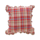Plaid ruffled cotton coffee black cushion cover living room decor by Decorbites