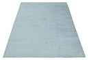 Plain Solid 8x10 Hand Loomed Silver Modern Minimalist Scandinavian Art Silk Rug by The Rug Decor