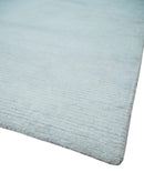 Plain Solid 8x10 Hand Loomed Silver Modern Minimalist Scandinavian Art Silk Rug by The Rug Decor