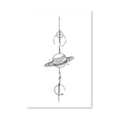 Planet Line Art Portrait Canvas