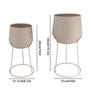 Set of 2-16"&20"H Flower Pot Stand(Gray) by JHY DESIGN