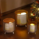 Set of 3 Plant Pots 10/8.5/7''H(Antique Silver) by JHY DESIGN