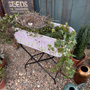 Outdoor Floral Oval Metal Plant Stand by Decor Steals