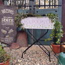 Outdoor Floral Oval Metal Plant Stand by Decor Steals
