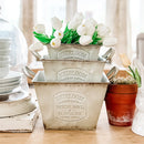 Vintage Inspired Heirloom Garden Supply Metal Planters, Set of Three by Decor Steals