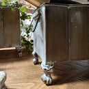 Aged Metal Footed Planters, Set of Two by Decor Steals