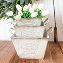 Vintage Inspired Heirloom Garden Supply Metal Planters, Set of Three by Decor Steals