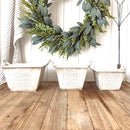 Vintage Inspired Heirloom Garden Supply Metal Planters, Set of Three by Decor Steals