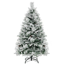 4.5/6/7 Feet Artificial Xmas Tree with Pine Needles and LED Lights by LJGDeals