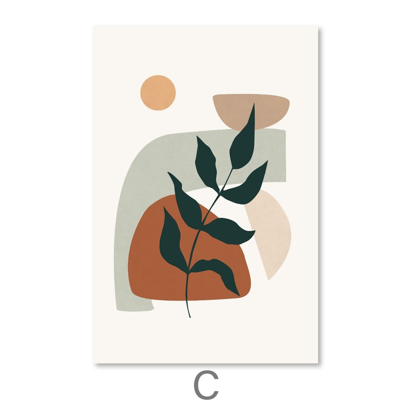 Plants and Shapes Canvas