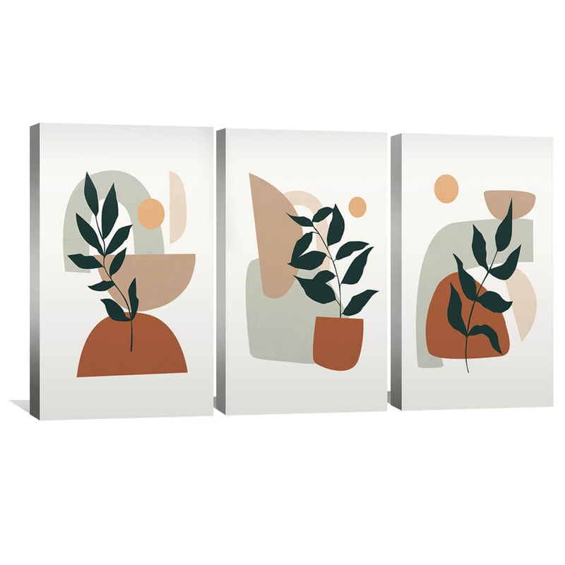 Plants and Shapes Canvas