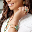 Plateau Blue Turquoise and Golden Ring