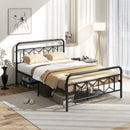 Platform Bed with High Headboard and Snap Lock Metal Slats by LJGDeals