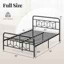 Platform Bed with High Headboard and Snap Lock Metal Slats by LJGDeals