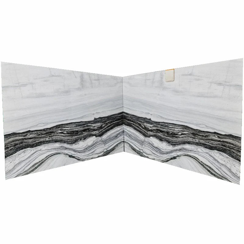 Platinum Oasis White Bookmatching Polished Marble Slab