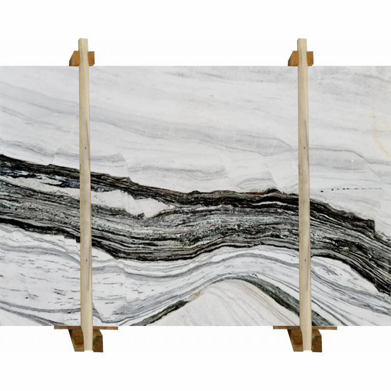 Platinum Oasis White Bookmatching Polished Marble Slab