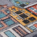 Play Rug for Nursery Cars Roads City Motife for Child's Room in Grey