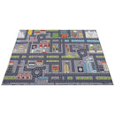 Play Rug for Nursery Cars Roads City Motife for Child's Room in Grey