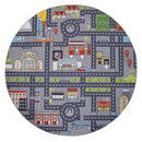 Play Rug for Nursery Cars Roads City Motife for Child's Room in Grey