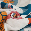 Playful cream lions bath towel bathroom quick dry cotton by Decorbites