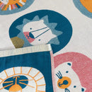 Playful cream lions bath towel bathroom quick dry cotton by Decorbites
